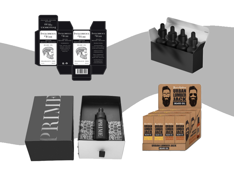 Custom Printed Beard oil boxes