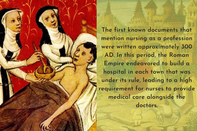 First known document that mention nursing as a profession.
