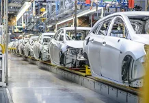Cars are manufacturing in the automobile industry