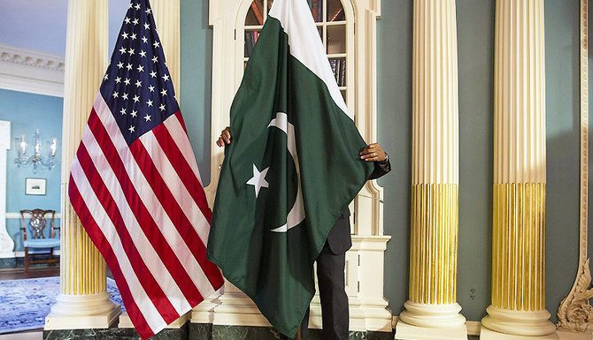Flags of Pakistan and USA